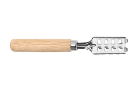 Écailleur à poisson japonais en acier inox 18cm - Manche ergonomique en bois
