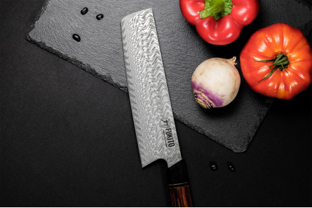 Couteau Fukito Desert Damas 67 couches modèle nakiri 18cm