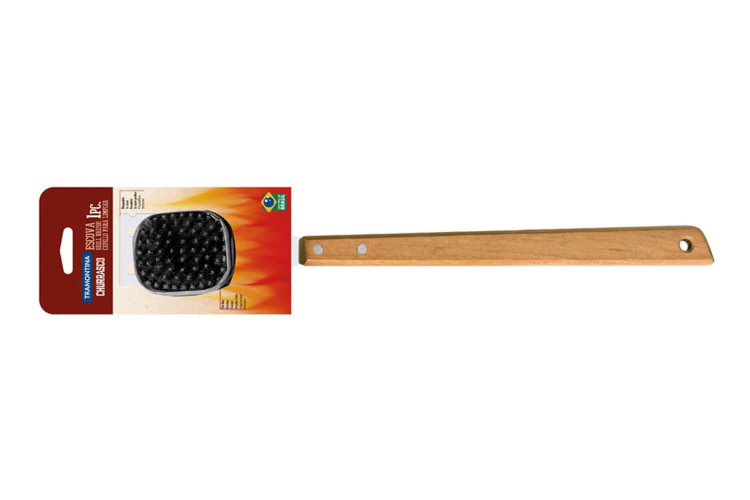 Brosse de nettoyage pour barbecue Tramontina Churrasco en bois naturel