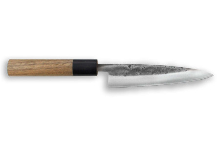 Couteau universel japonais traditionnel Wusaki Nakata BS2 manche en noyer - Lame San Mai 13,5cm