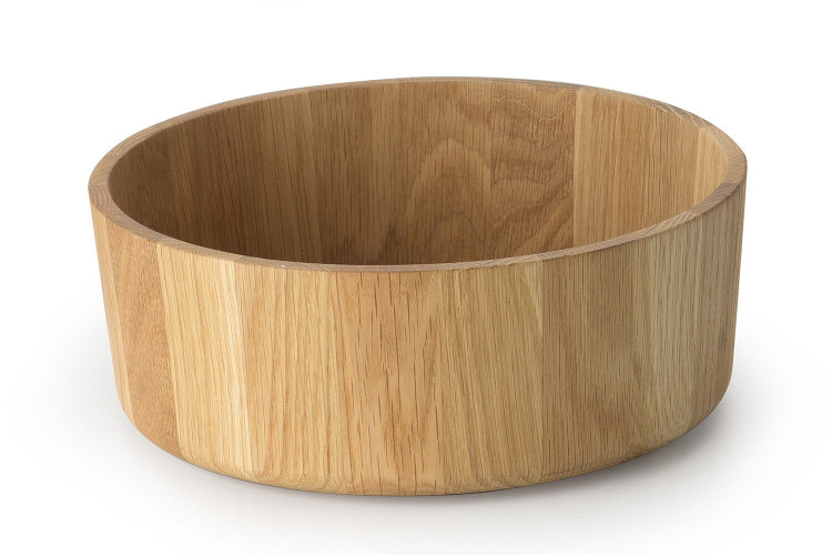 Saladier en bois de chêne Continenta - Forme ronde Ø31x12cm