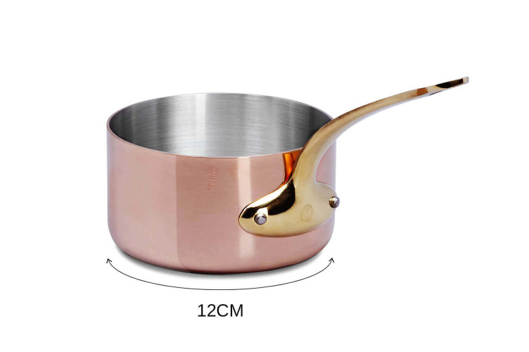 Casserole Mauviel M'Héritage 200B en cuivre inox et poignée en bronze