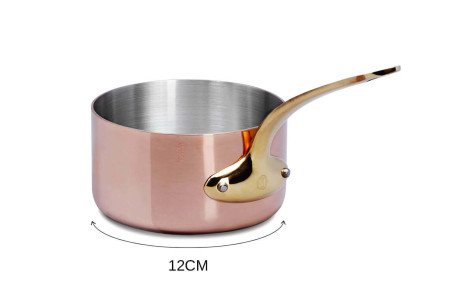 Casserole Mauviel M'Héritage 200B en cuivre inox et poignée en bronze