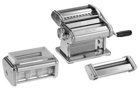 Kit pâtes maison avec la machine à pâtes Marcato Atlas 150 Classique + 2 accessoires inclus