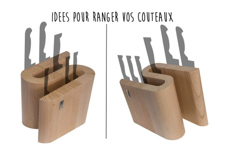 Bloc de rangement en bois Artelegno Grand Prix S pour 10 couteaux de cuisine