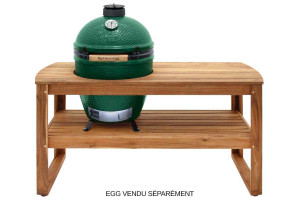Table en eucalyptus pour Big Green Egg Large - 150x60x80cm