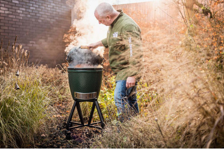 Barbecue charbon de bois Big Green Egg Medium polyvalent en céramique - Haut de gamme