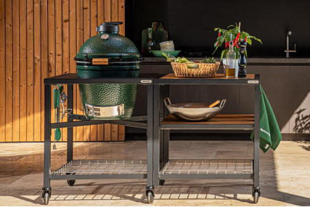 Barbecue charbon de bois Big Green Egg Medium polyvalent en céramique - Haut de gamme