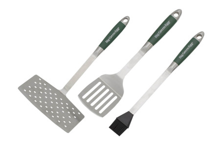 Set de 3 ustensiles à barbecue Big Green Egg en acier inox