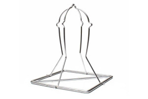Support à rôtir vertical pour canette de bière et poulet Big Green Egg - Ustensile pliable