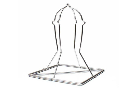 Support à rôtir vertical pour canette de bière et poulet Big Green Egg - Ustensile pliable