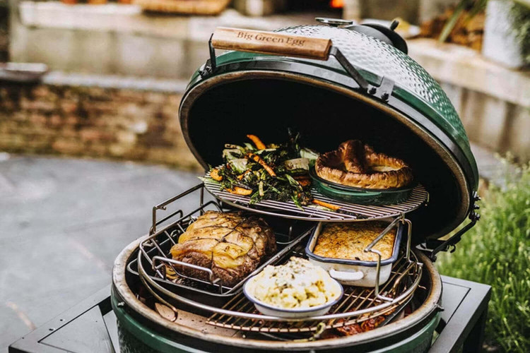 Barbecue charbon de bois Big Green Egg XLarge polyvalent en céramique - Haut de gamme