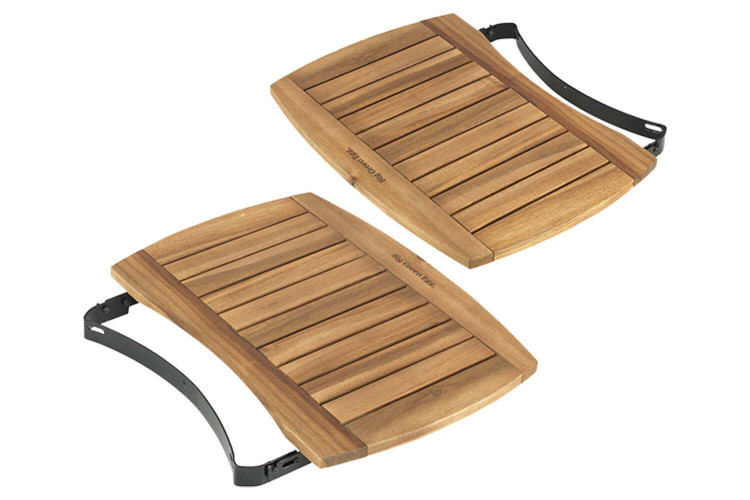 Tablettes latérales en acacia pour Big Green Egg Large