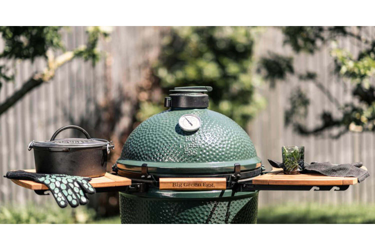 Tablettes latérales en acacia pour Big Green Egg Large