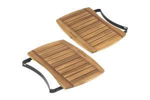 Tablettes latérales en acacia pour Big Green Egg Small