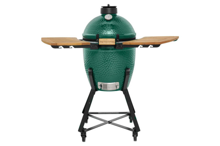 Tablettes latérales en acacia pour Big Green Egg Small