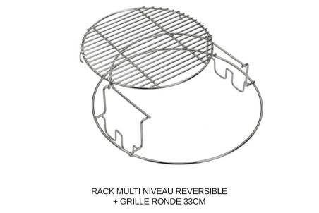 Kit grill pour barbecue Eggspander Big Green Egg - Modèle : Large