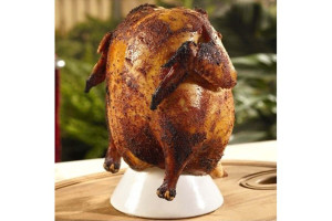Support à poulet rôti Big Green Egg vertical en céramique 2