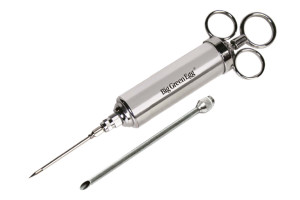 Seringue de cuisine Big Green Egg en acier inox - 2 aiguilles