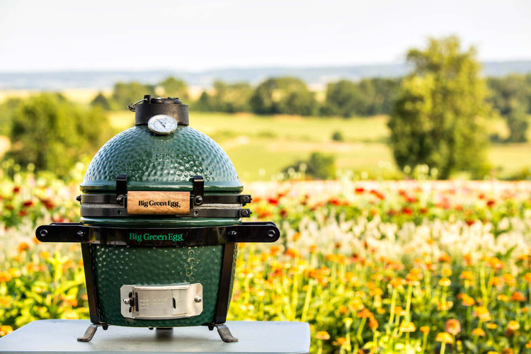 Barbecue charbon de bois Big Green Egg Mini polyvalent en céramique - Haut de gamme