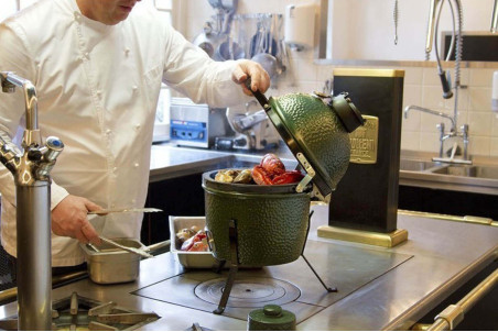 Barbecue charbon de bois Big Green Egg Mini polyvalent en céramique - Haut de gamme