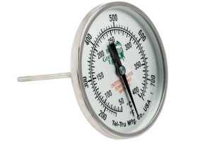 Thermomètre Tel-Tru 8cm pour barbecue Big Green Egg Large, XLarge, XXLarge
