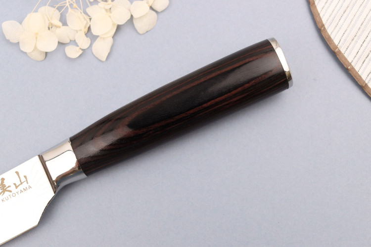 Couteau santoku en acier inoxydable Kutoyama Black Pakka 12cm