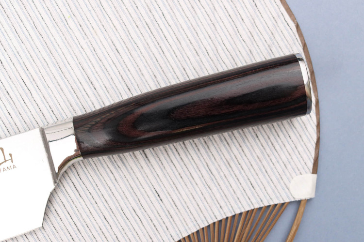 Couteau nakiri en acier inoxydable Kutoyama Black Pakka 17cm