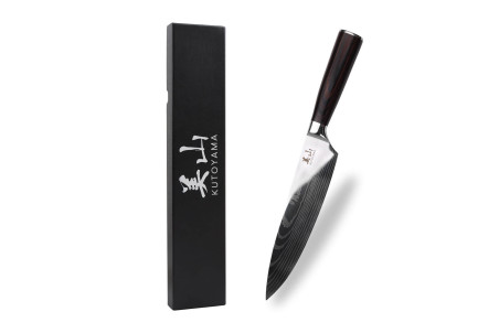 Couteau de chef en acier inoxydable Kutoyama Black Pakka 20cm