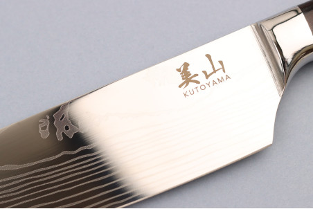 Coffret de couteaux Kutoyama Black Pakka 3 pièces : office + santoku + chef