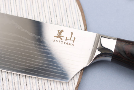 Coffret de couteaux Kutoyama Black Pakka 3 pièces : office + nakiri + chef