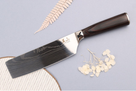 Coffret de couteaux Kutoyama Black Pakka 5 pièces : office + nakiri + chef + 2 santokus