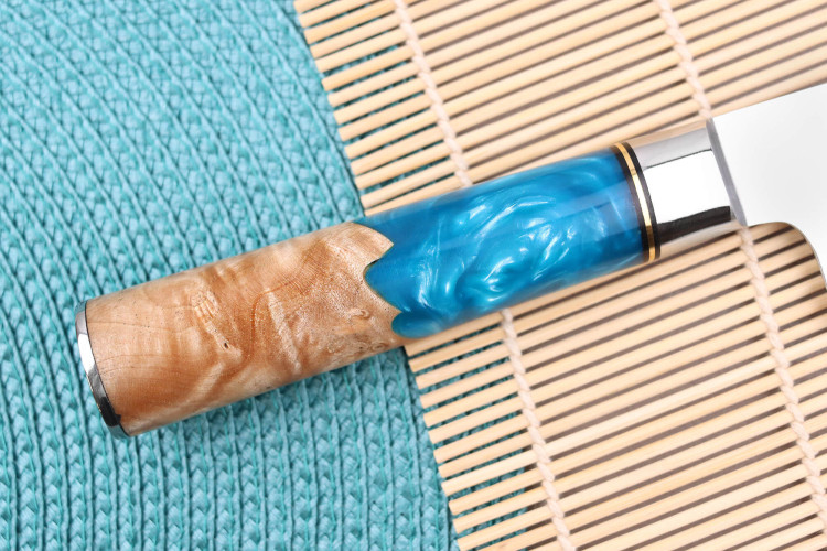 Couteau de chef Kutoyama Damas Azur lame acier VG10 20cm