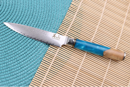 Couteau universel Kutoyama Damas Azur lame acier VG10 12cm