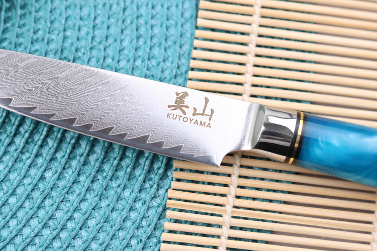 Couteau universel Kutoyama Damas Azur lame acier VG10 12cm