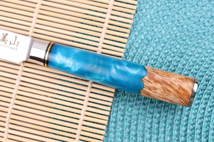Couteau d'office Kutoyama Damas Azur lame acier VG10 8cm