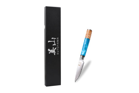 Couteau d'office Kutoyama Damas Azur lame acier VG10 8cm
