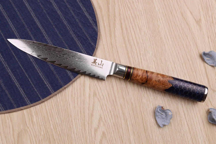 Couteau universel Kutoyama Damas Nid d'Abeille lame acier VG10 13cm