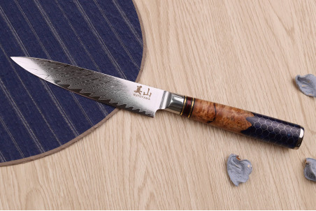 Couteau universel Kutoyama Damas Nid d'Abeille lame acier VG10 13cm