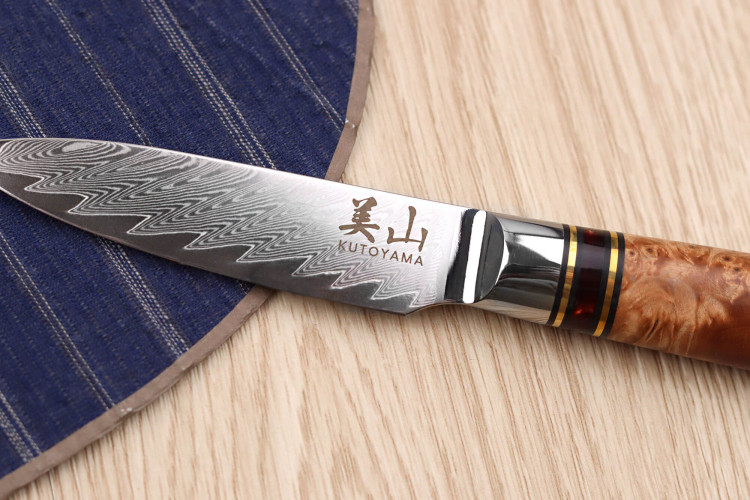 Couteau d'office Kutoyama Damas Nid d'Abeille lame acier VG10 8cm
