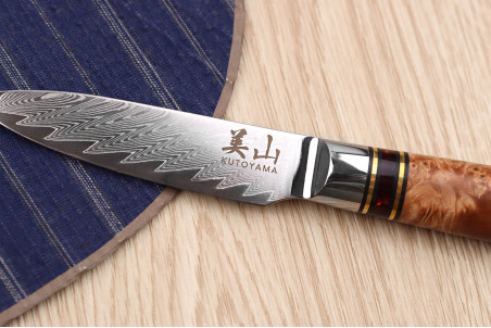 Couteau d'office Kutoyama Damas Nid d'Abeille lame acier VG10 8cm