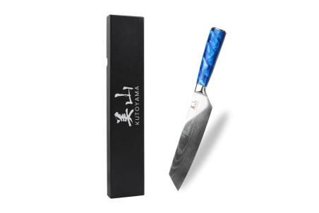 Couteau de chef kiritsuke Kutoyama Blue Wave lame 20cm