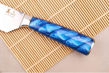 Couteau de chef kiritsuke Kutoyama Blue Wave lame 20cm