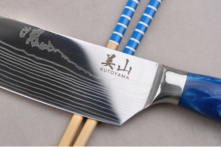 Couteau de chef Kutoyama Blue Wave lame 20cm