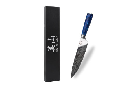 Couteau de chef Kutoyama Blue Wave lame 20cm