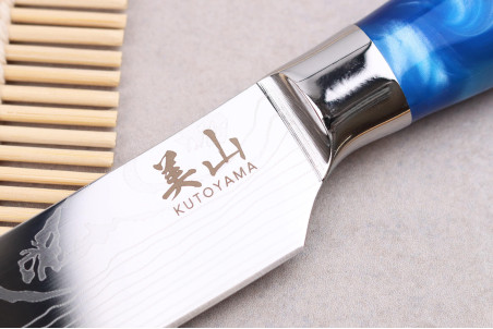 Couteau santoku Kutoyama Blue Wave lame 12cm