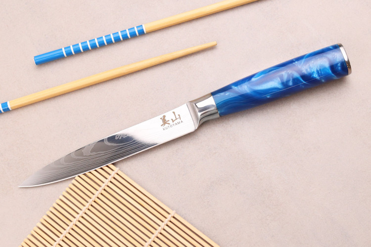 Couteau universel Kutoyama Blue Wave lame 12cm