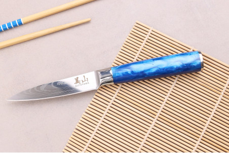 Couteau d'office Kutoyama Blue Wave lame 8cm