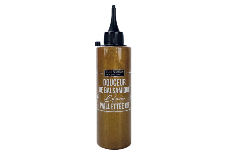 Crème de vinaigre balsamique blanc Savor&Sens pailletée 20cl