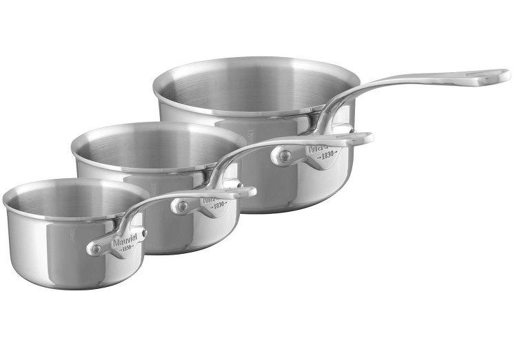 Set de casseroles en fonte d'inox Mauviel M'Urban4 - Poignées fixes et compatibles induction